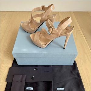 Prada, nude heels
